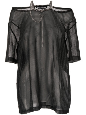 

Chain-detail sheer top, Junya Watanabe Chain-detail sheer top