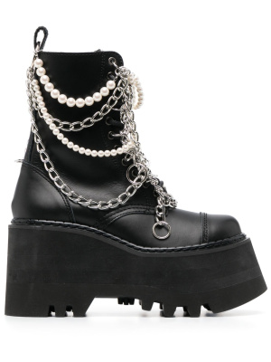 

Chain-detail platform boots, Junya Watanabe Chain-detail platform boots