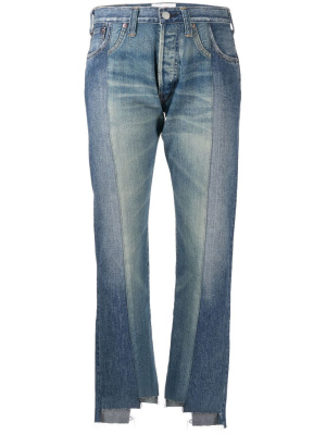 

Panelled straight-leg cropped jeans, Junya Watanabe Panelled straight-leg cropped jeans