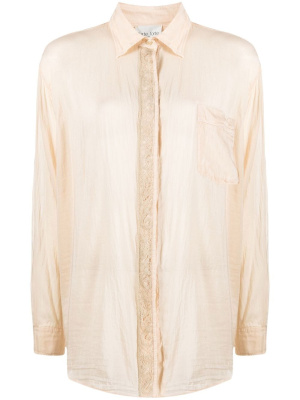 

Lace-panel long-sleeved shirt, Forte Forte Lace-panel long-sleeved shirt