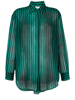 

Striped cotton-silk shirt, Forte Forte Striped cotton-silk shirt