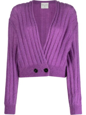 

Ribbed V-neck mohair cardigan, Forte Forte Ribbed V-neck mohair cardigan