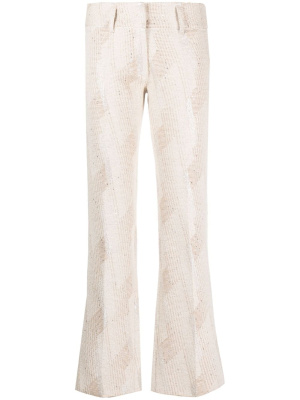 

Embroidered-design straight-leg trousers, Forte Forte Embroidered-design straight-leg trousers