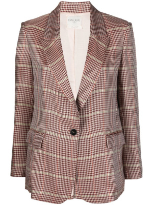 

Check-pattern single-breasted blazer, Forte Forte Check-pattern single-breasted blazer