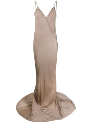 

V-neck satin gown, Rick Owens V-neck satin gown