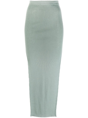 

Ribbed-knit side-slit skirt, Rick Owens Ribbed-knit side-slit skirt