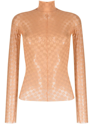 

Lace-detail long-sleeved top, Forte Forte Lace-detail long-sleeved top