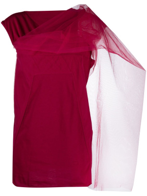 

Draped scarf-detail top, Rick Owens Draped scarf-detail top