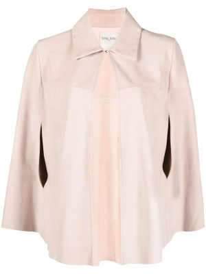 

Slit-sleeve leather cape, Forte Forte Slit-sleeve leather cape