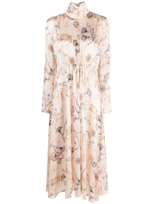 

Graphic-print silk maxi dress, Forte Forte Graphic-print silk maxi dress