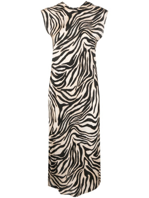 

Zebra-print midi dress, Forte Forte Zebra-print midi dress