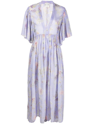 

Floral-print silk-blend chiffon dress, Forte Forte Floral-print silk-blend chiffon dress