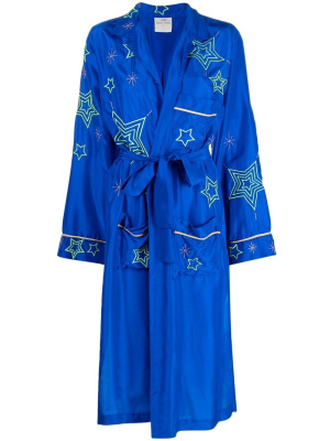 

Star Vibes embroidered silk coat, Forte Forte Star Vibes embroidered silk coat