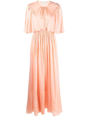 

Keyhole-neck draped maxi dress, Forte Forte Keyhole-neck draped maxi dress