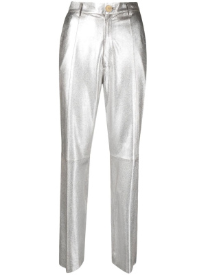 

Metallic leather straight-leg trousers, Forte Forte Metallic leather straight-leg trousers