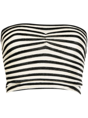 

Striped ruched bandeau top, Forte Forte Striped ruched bandeau top