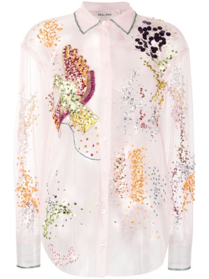 

Sequin-embellished semi-sheer shirt, Forte Forte Sequin-embellished semi-sheer shirt