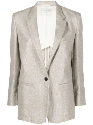 

Metallic-sheen single-breasted blazer, Forte Forte Metallic-sheen single-breasted blazer
