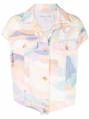 

Short-sleeve button-fastening jacket, Forte Forte Short-sleeve button-fastening jacket