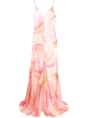 

Silk graphic-print gown, Forte Forte Silk graphic-print gown