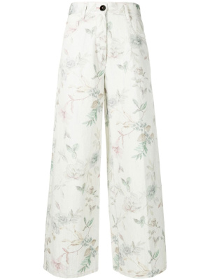 

Floral-print wide leg jeans, Forte Forte Floral-print wide leg jeans