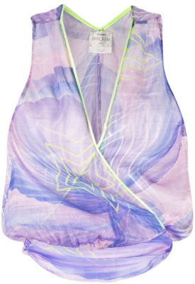 

Loose-wrap star-print top, Forte Forte Loose-wrap star-print top