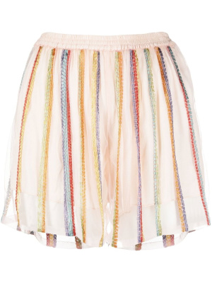 

Beaded sheer-layered shorts, Forte Forte Beaded sheer-layered shorts