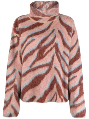 

Zebra-jacquard roll-neck jumper, Forte Forte Zebra-jacquard roll-neck jumper