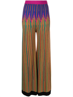 

Knitted abstract-stripe trousers, Forte Forte Knitted abstract-stripe trousers