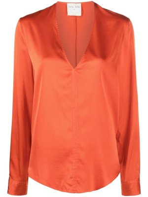 

V-neck long-sleeve blouse, Forte Forte V-neck long-sleeve blouse