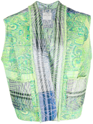 

Patterned-jacquard open-front gilet, Forte Forte Patterned-jacquard open-front gilet