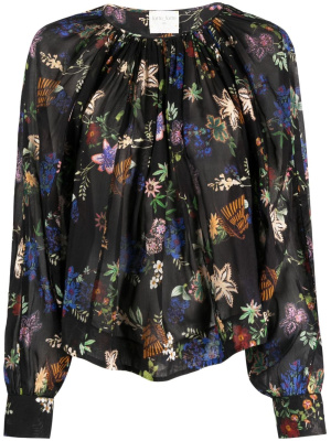 

Floral-print long-sleeved blouse, Forte Forte Floral-print long-sleeved blouse