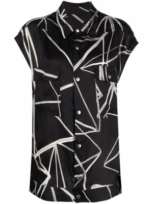 

Graphic-print overshirt, Rick Owens Graphic-print overshirt
