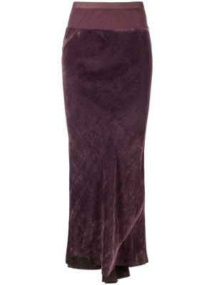 

Asymmetric velvet maxi skirt, Rick Owens Asymmetric velvet maxi skirt