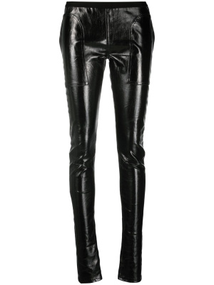 

Mid-rise faux-leather trousers, Rick Owens Mid-rise faux-leather trousers