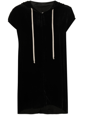 

Velvet-effect hooded dress, Rick Owens Velvet-effect hooded dress