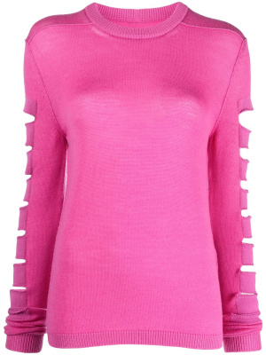

Ribbed-trim cut-out jumper, Rick Owens Ribbed-trim cut-out jumper