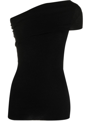 

Ribbed one-shoulder top, Rick Owens Ribbed one-shoulder top
