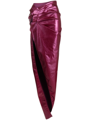 

Patent-finish draped skirt, Rick Owens Patent-finish draped skirt