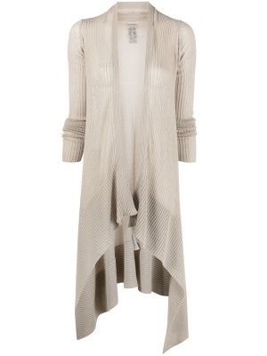 

Asymmetric-hem cardi-coat, Rick Owens Asymmetric-hem cardi-coat