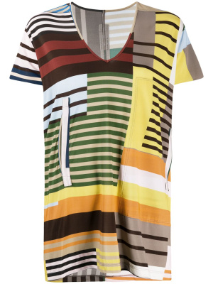 

Colour block V-neck T-shirt, Rick Owens Colour block V-neck T-shirt