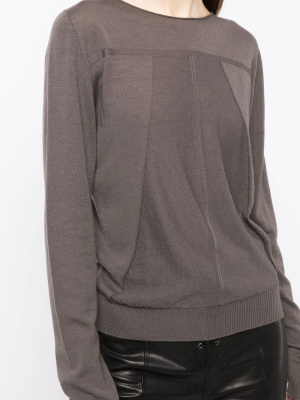 

Panelled fine-knit top, Rick Owens Panelled fine-knit top