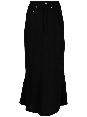 

High-waisted wool midi skirt, Rick Owens High-waisted wool midi skirt