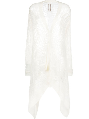 

Distressed-finish cardigan, Rick Owens Distressed-finish cardigan