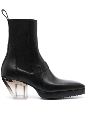 

Transparent-heel western boots, Rick Owens Transparent-heel western boots