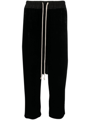 

Drop-crotch velvet cropped trousers, Rick Owens Drop-crotch velvet cropped trousers