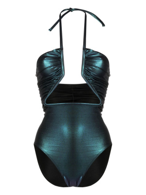 

Iridescent-effect cut-out swimsuit, Rick Owens Iridescent-effect cut-out swimsuit