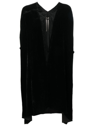 

Mesh-panel drape midi dress, Rick Owens Mesh-panel drape midi dress