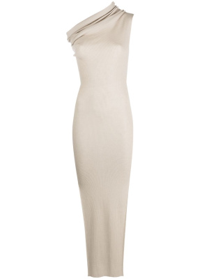 

One-shoulder slit-detail dress, Rick Owens One-shoulder slit-detail dress