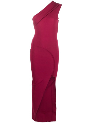 

One-shoulder asymmetric midi dress, Rick Owens One-shoulder asymmetric midi dress